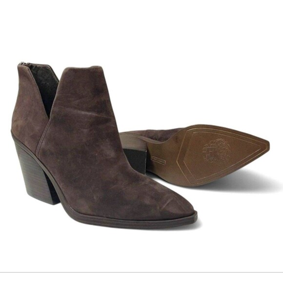 Vince Camuto Gigietta Brown Suede Bootie 8.5 - Picture 2 of 9